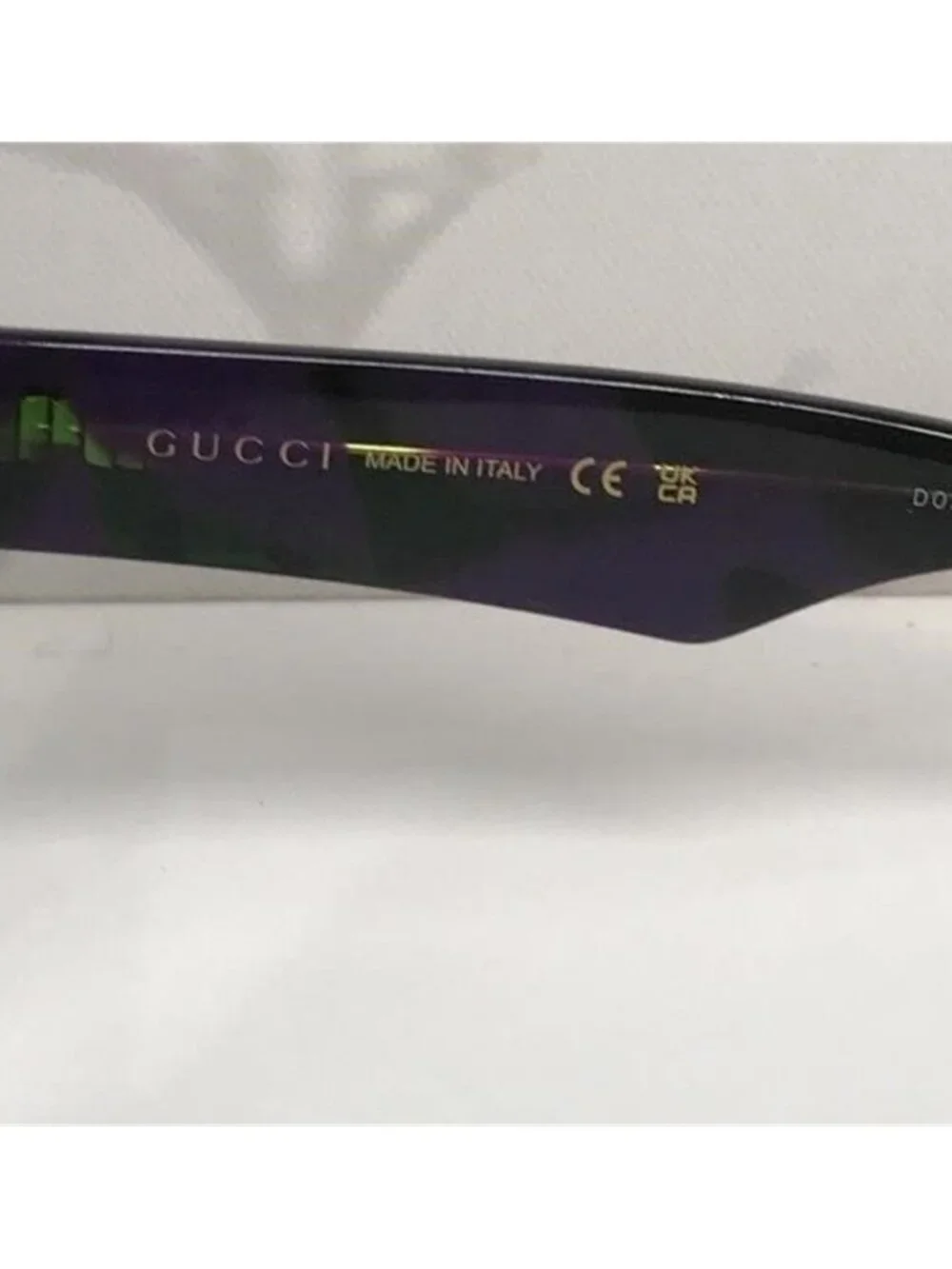New Authentic Gucci Black and Purple Sunglasses GG0962S 014